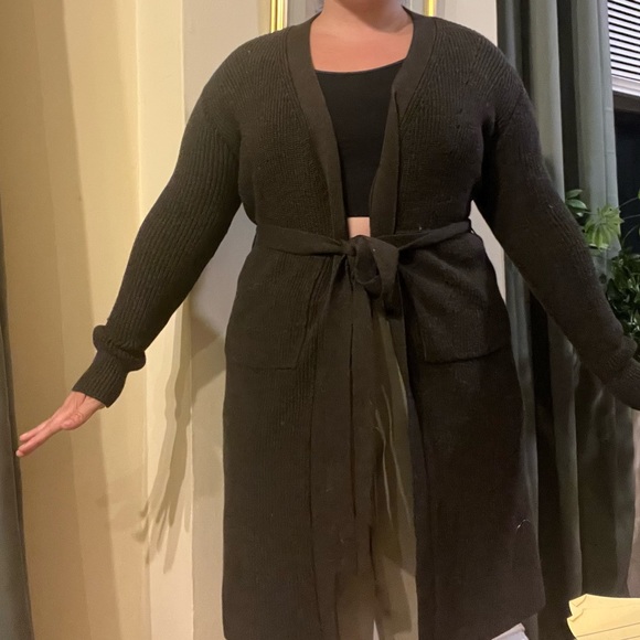 Athleta Walnut Scenic Wrap Sweater, medium - Picture 4 of 5